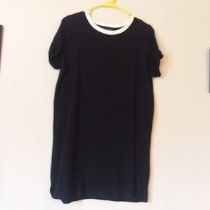 White Collar T Shirt Dress